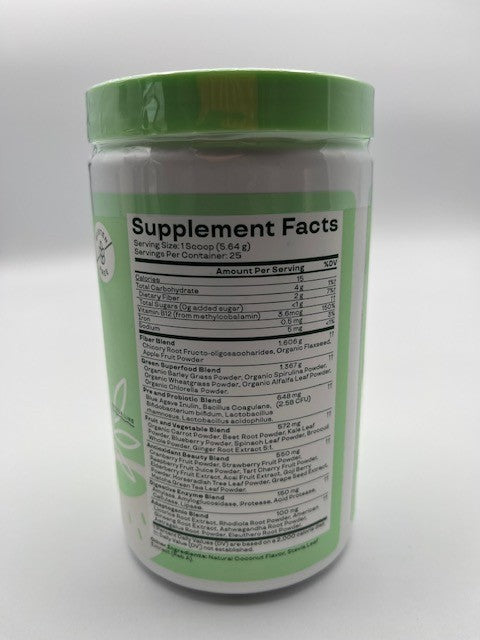 Bloom Greens and Superfoods Vitamin Powder Coconut Flavor 4.97oz, 25 Ser.,2/2026