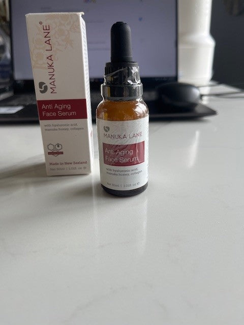 Anti-Aging Manuka Honey Face Serum with Collagen HyaluronicAcid&Manuka 1.01ozNIB