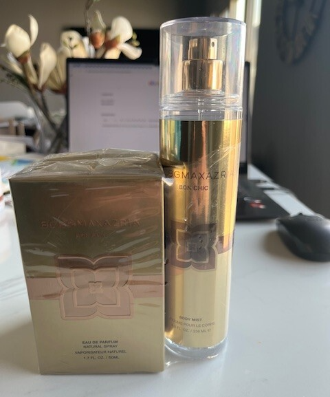 BCBGMAXAZRIA Bon Chic Eau De Parfum Spray 1.7 w/ Body Mist Spray 8 oz NIB