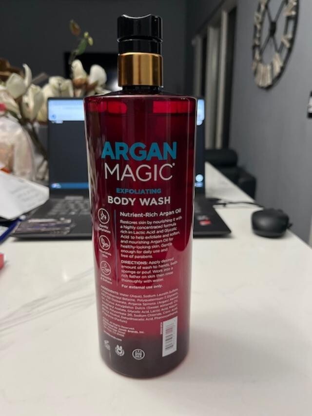 Argan Magic Exfoliating Body Wash Moroccan Beauty Secret 32oz Paraben Free New