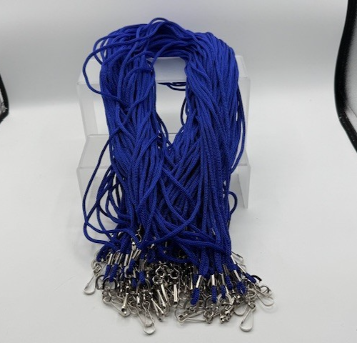 100 Premium Round ID Badge Neck Lanyards for Card Holders & Name Tags J Hook 36"