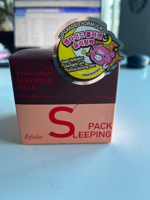 Esfolio Peptide Collagen Sleeping Pack Facial Cream Fine Lines 3.35oz Exp 10/26
