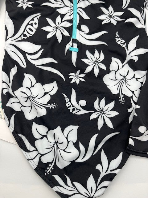 Roxy Girl One Piece Size 16/XL Swimwear Long Sleeve Multicolor Swimsuit,Blk. NWT
