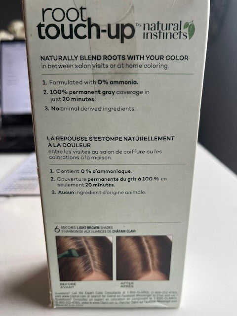 Clairol Nice n Easy root touch up, 6 light brown shades by Natural Instincts NIB