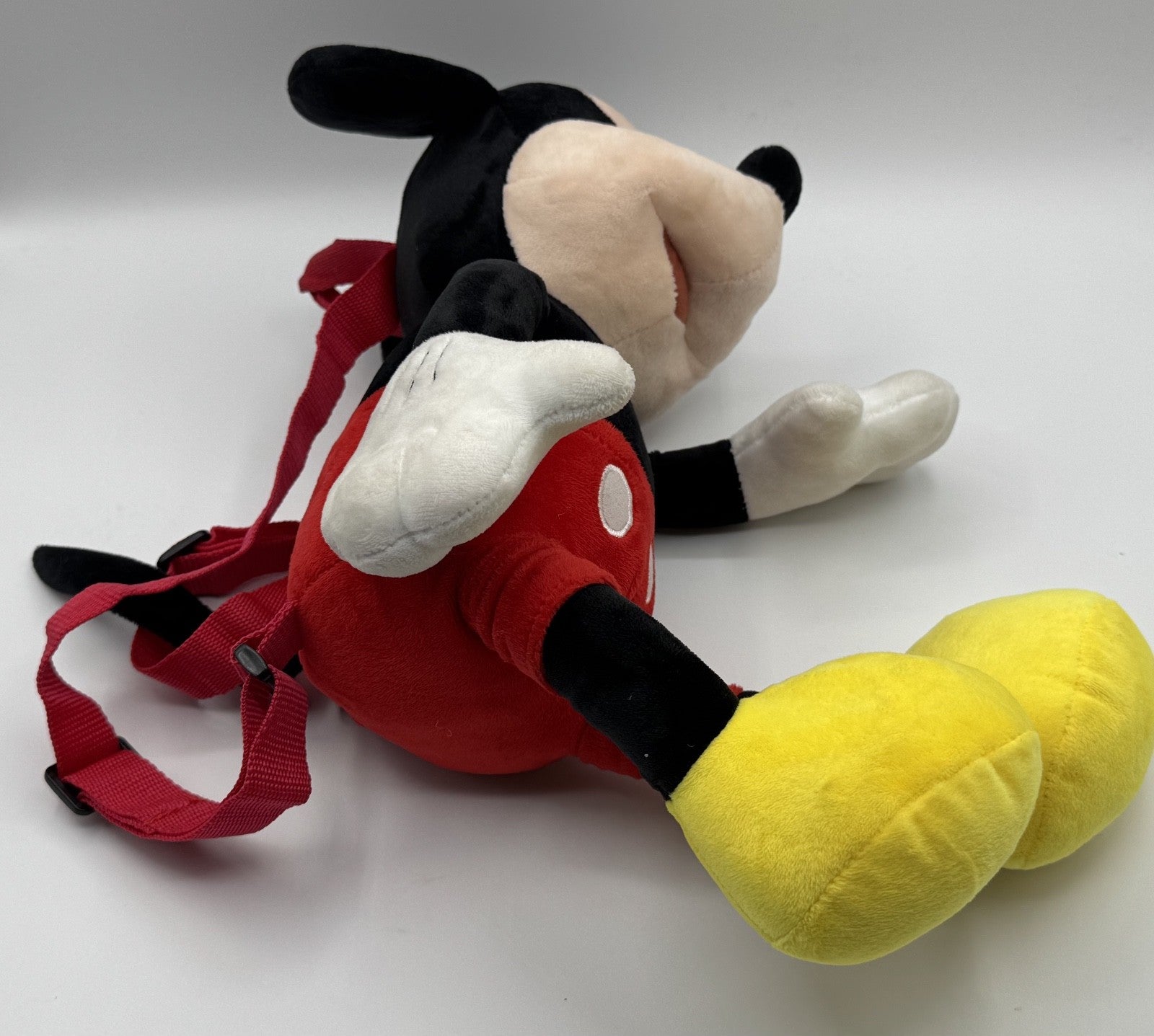 Disney Mickey Mouse Plush BackpackStuffed Animal Bag 17” Adjustable Straps - NWT