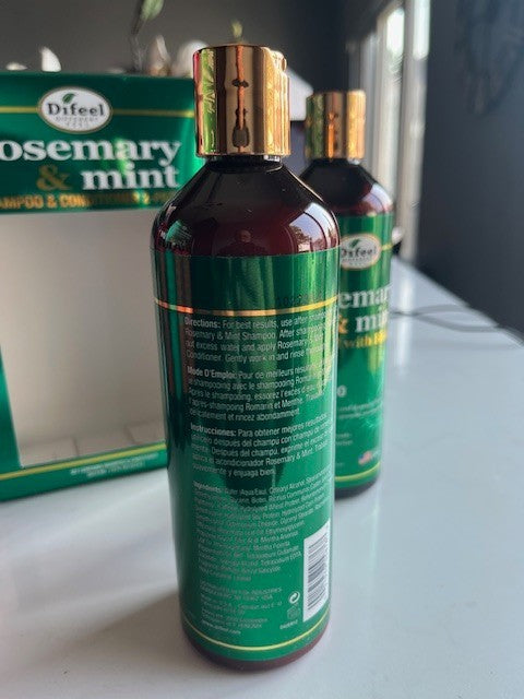 Difeel Strength & Scalp Care | Rosemary Mint Shampoo & Conditioner 12 oz ea. NIB