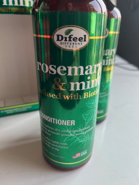 Difeel Strength & Scalp Care | Rosemary Mint Shampoo & Conditioner 12 oz ea. NIB