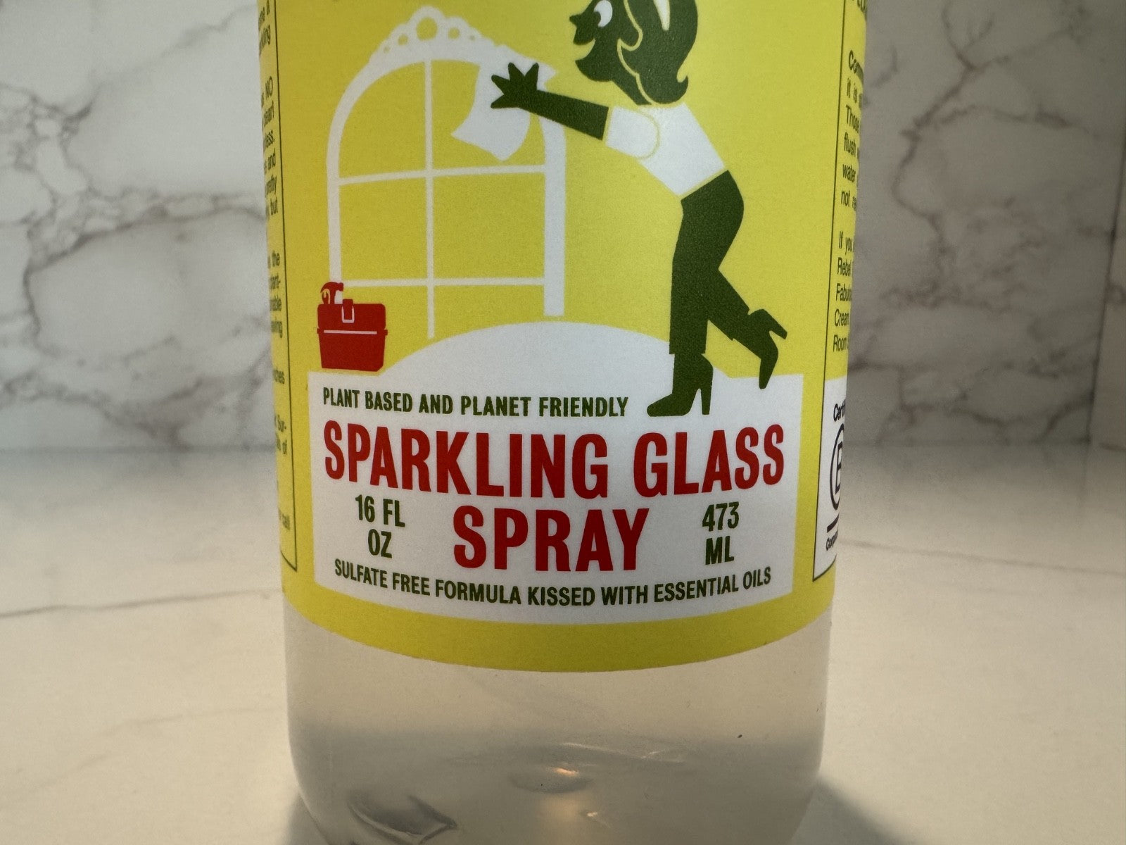 Rebel Greens Sparkling Glass Spray 16 oz ,Peppermint & Lemon, Vegan,  SEALED
