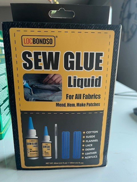 LOCBONDSO Fabric Glue, Liquid Stitch Fabric Sew Glue for Clothing Adhesive NIB