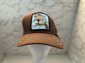 Goorin Bros Beaver One Size Brown Patch Snapback Trucker Hat Pre-Owned, Excellen