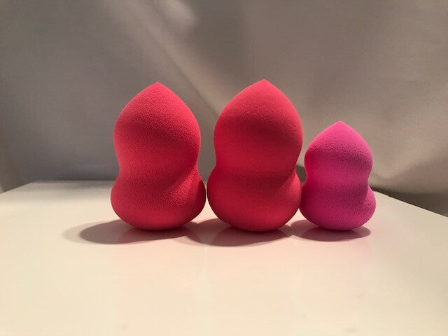 3 Beauty Blending Sponge Makeup Oblong Pink Sponge perfect for Airbrushing