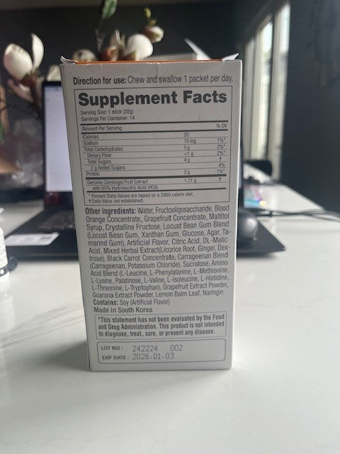 LG H&H RE:TUNE DIET CUT JELLY SUPPLEMENT  14 PACKS  Manage Diet Weight 03/2026