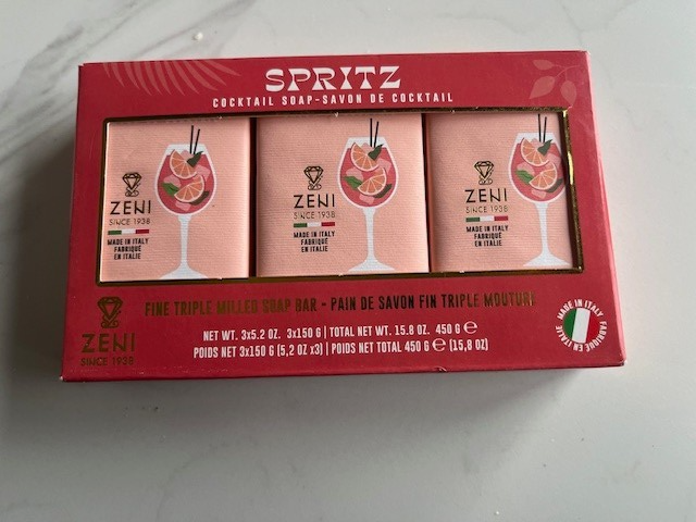 ZENI since 1938 Cocktail Soap SPRITZ Triple Milled ITALIAN 3 bars 5.2 oz each
