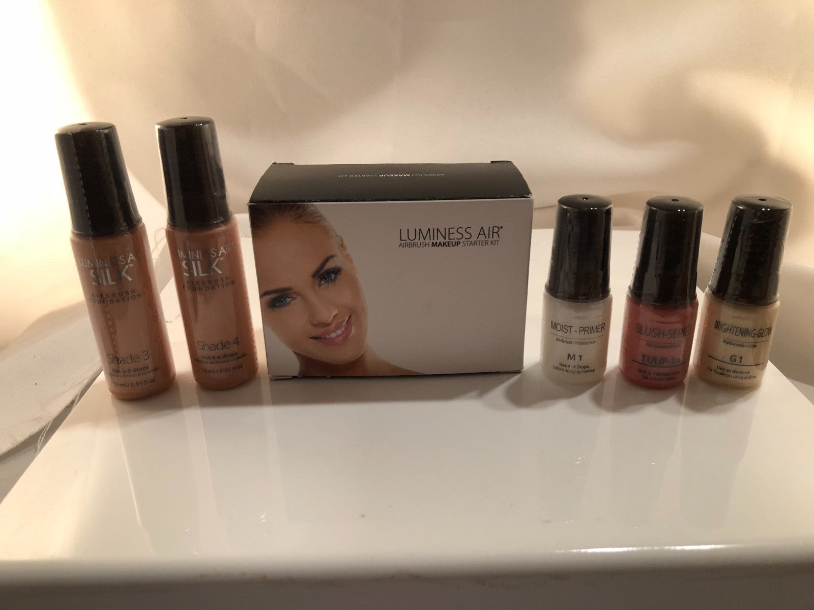 Luminess Air Airbrush System Legend Red Pink Tip No Drip Stylus 5pc Med Makeup 