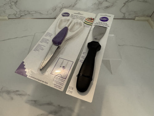 2PC Set, Wilton Cake Scissors & Cupcake Spatula, Cake, Cookie Decorating, NEW