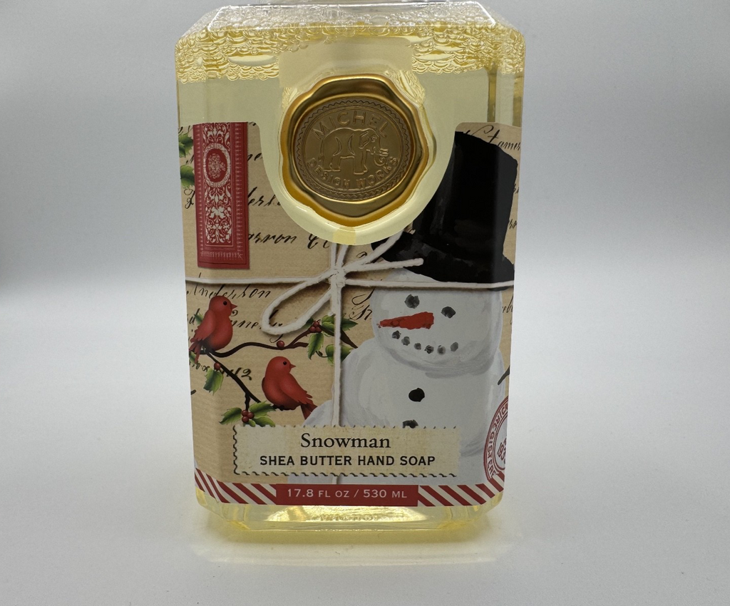 Michel Design Works Foaming Shea Butter Liquid Hand Soap Holiday Snowman, New