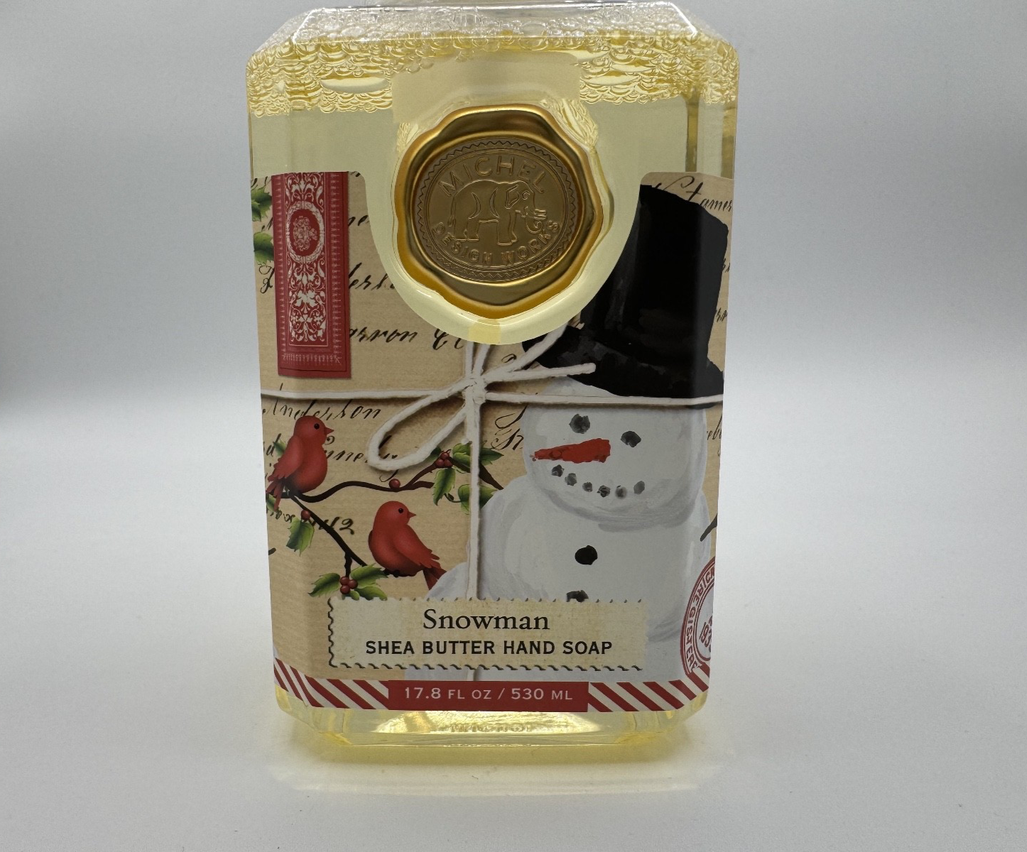 Michel Design Works Foaming Shea Butter Liquid Hand Soap Holiday Snowman, New