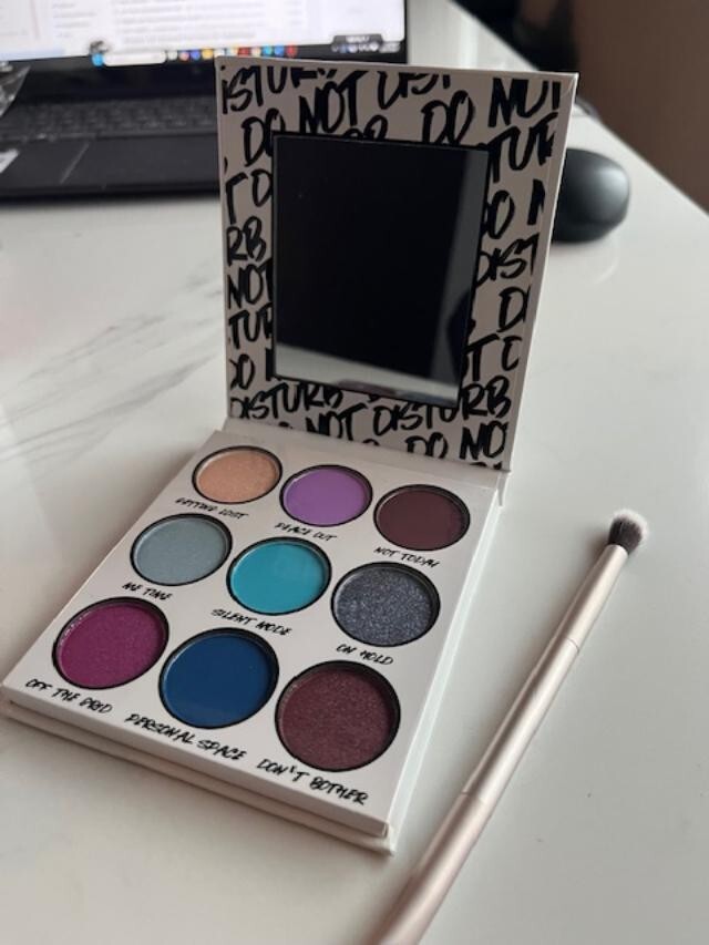 BH COSMETICS DO NOT DISTURB 9 COLOR EYESHADOW SHADOW PALETTE W/BRUSH NEW