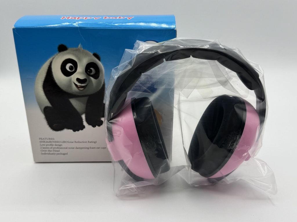 Happy Baby Safety Adjustable Earmuffs Hearing Protection 0-3yrs Lt. Pink SEALED