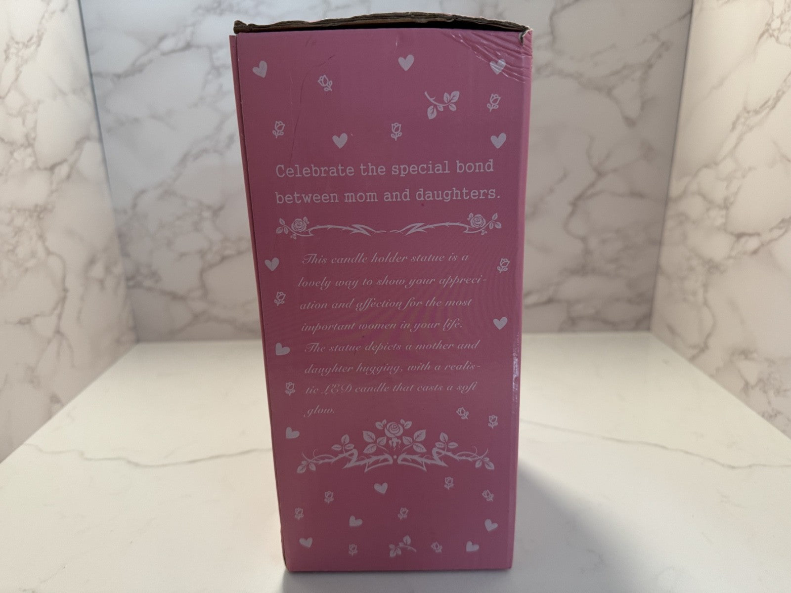 iStatue Lighted LED Candle Holder Statue NIB Light & Love Mom & Daughter NIB
