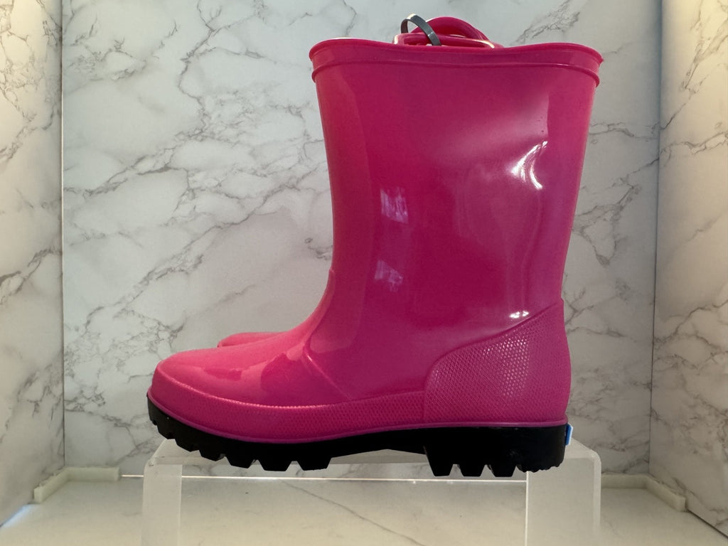 ZOOGS Hot Pink Rain or Garden Boots Girls Size 13, Black Soles Brand New