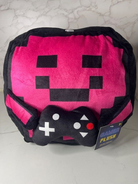 New 11”-12” Pink Video Gamer With Controller Collectible Soft Plush Toy BMI= NWT