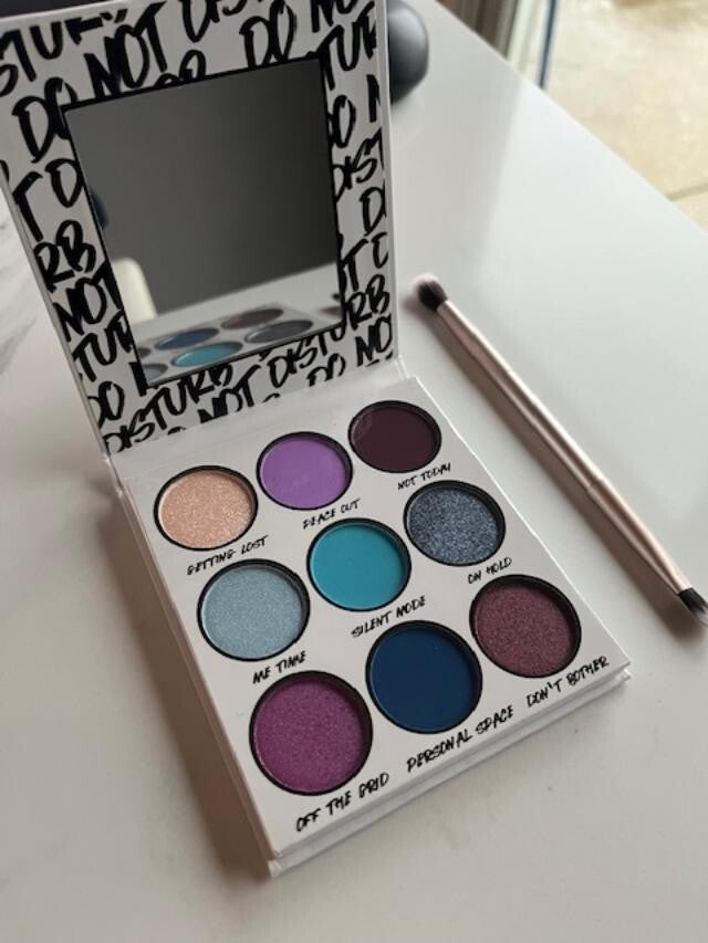 BH COSMETICS DO NOT DISTURB 9 COLOR EYESHADOW SHADOW PALETTE W/BRUSH NEW
