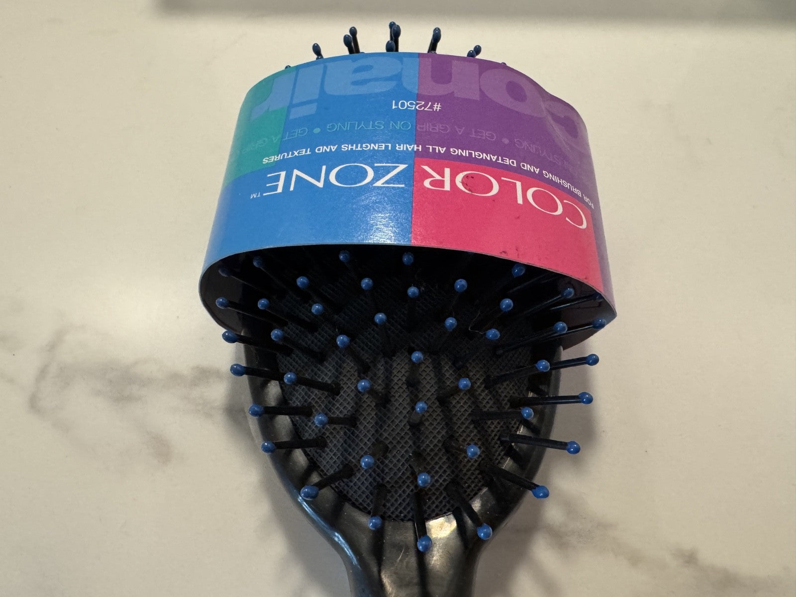 Conair ColorZone Vintage Hair Brush #72501 All Hair Length And Textures - New