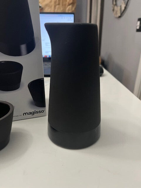 Magisso Naturally Cooling Ceramic Sake Set 3pc. Black- write w/ Chalk 13.5oz New