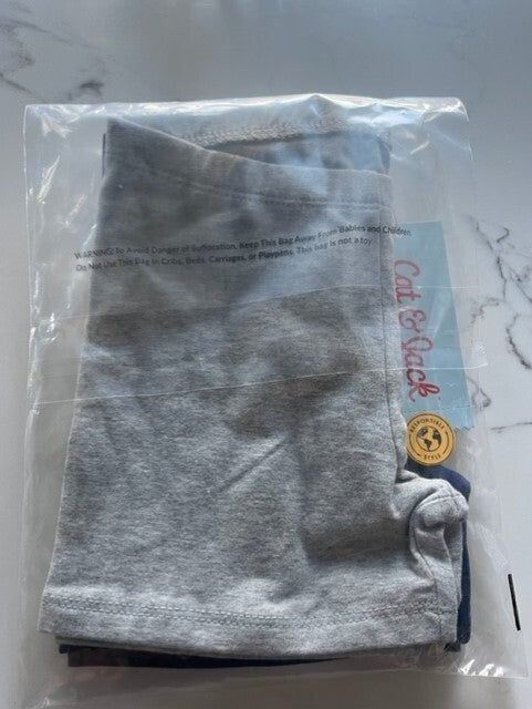 2 Pair-Cat & Jack  Kids Unisex Girls/Boys Tumble Bike Shorts 5T Navy & Gray  NEW