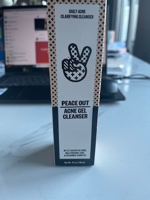 PEACE OUT ACNE GEL CLEANSER NEW DAILY ACNE CLARIFYING 4 oz 09/25 NIB SEALED