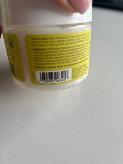 Derma•E Recover & Repair Deep Hair Conditioning Treatment Mask 5 Oz Hair Rescue