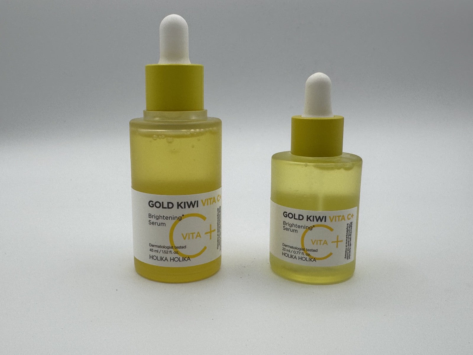 Holika Holika Gold Kiwi Vita C+ Brightening Serum 2pc Set 1.52 oz + 0.77 oz NIB