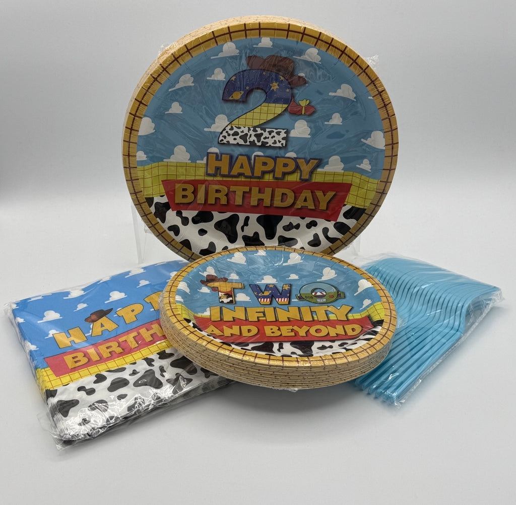Toy Story Two Infinity and Beyond Themed Birthday Decorations, New, 96 pc Set