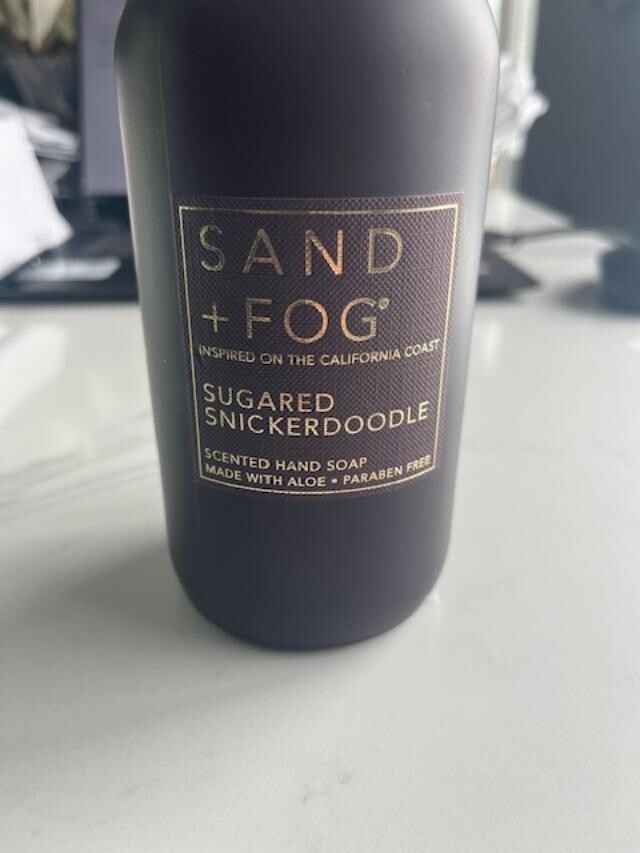 Sand + Fog California Coast Sugared Snickerdoodle Scented Hand Soap 15.7oz Glass