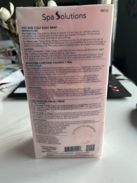 NEW Spa Solutions Hot & Cold Body Wrap -Pink- Back, Neck, Shoulder,Legs  SEALED