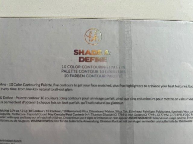 BH Cosmetics Studio Pro Makeup 10 Shade and Define Contour Palette w/Brush New