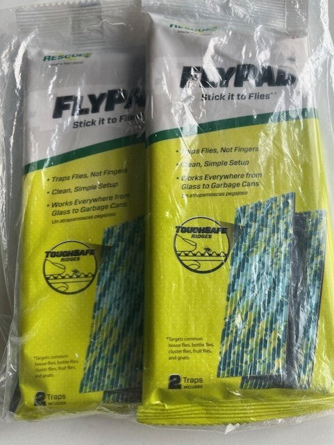2 pk. Rescue FlyPad Disposable Fly Trap (4 traps ) FP2-DB16  Clean Simple Setup