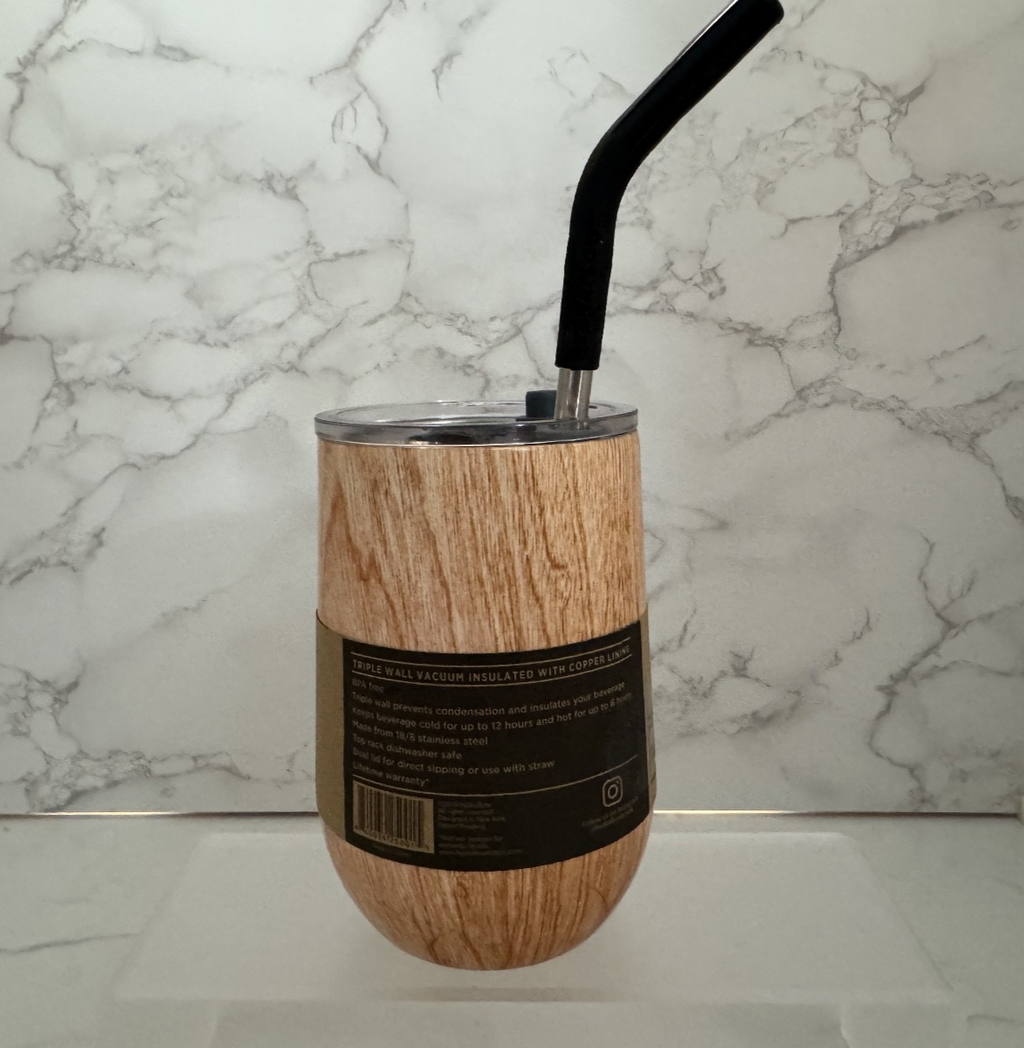 Hydraflow Soul 14 oz Wood Grain Insulated Soul Tumbler 12 Hour Hot and Cold, NEW