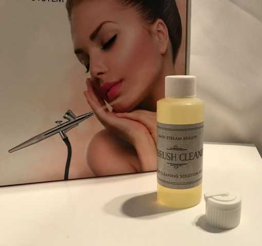 Airbrush Makeup Cleaner Solution w/Tip Top Cap, Luminess Airbrush Stylus Cleaner