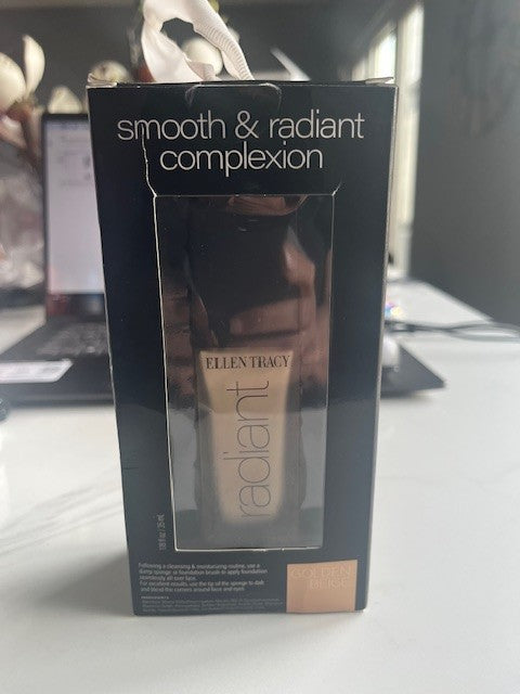 Ellen Tracy Radiant Weightless Foundation "Golden Beige" 1.8 oz Natural DEWY NIB