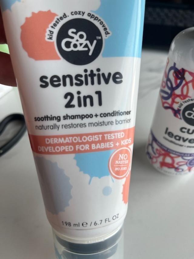 2 pc-SO COZY Sensitive 2 In 1 Soothing Shampoo + Conditioner & Curl Leave in New
