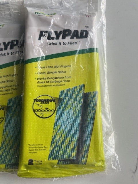 2 pk. Rescue FlyPad Disposable Fly Trap (4 traps ) FP2-DB16  Clean Simple Setup