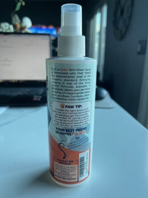 BlueCare Labs Anti-Chew Bitter Apple Chew Deterrent Spray-8 oz- Exp 08/2025
