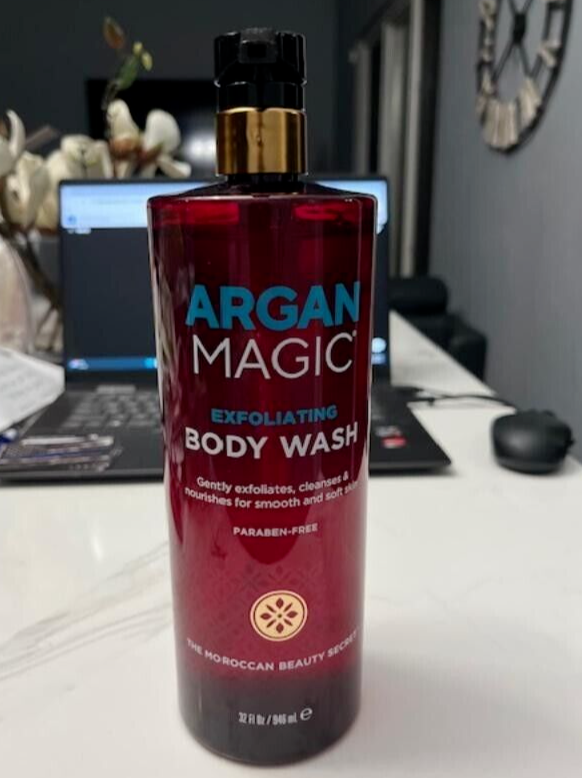Argan Magic Exfoliating Body Wash Moroccan Beauty Secret 32oz Paraben Free New
