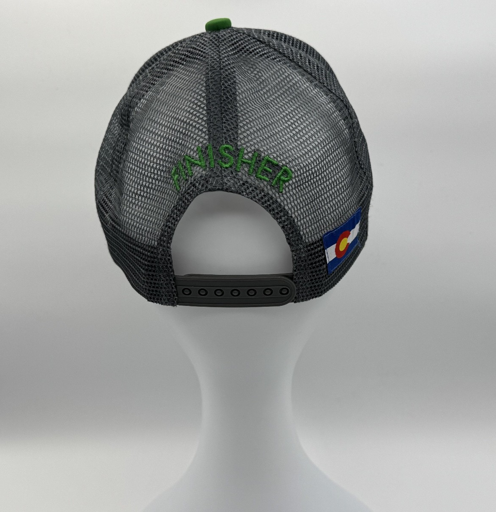 Boco Gear World Class Gravel Race SBT GRVL Finisher Trucker Hat, Green & Grey