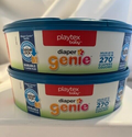 TWO Playtex Baby Diaper Genie Refill holds up to 270 diapers-2 Refill