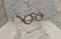 Silver Hammered Aluminium Eyeglass Spectacles Glasses Art Decor Sculpture, New