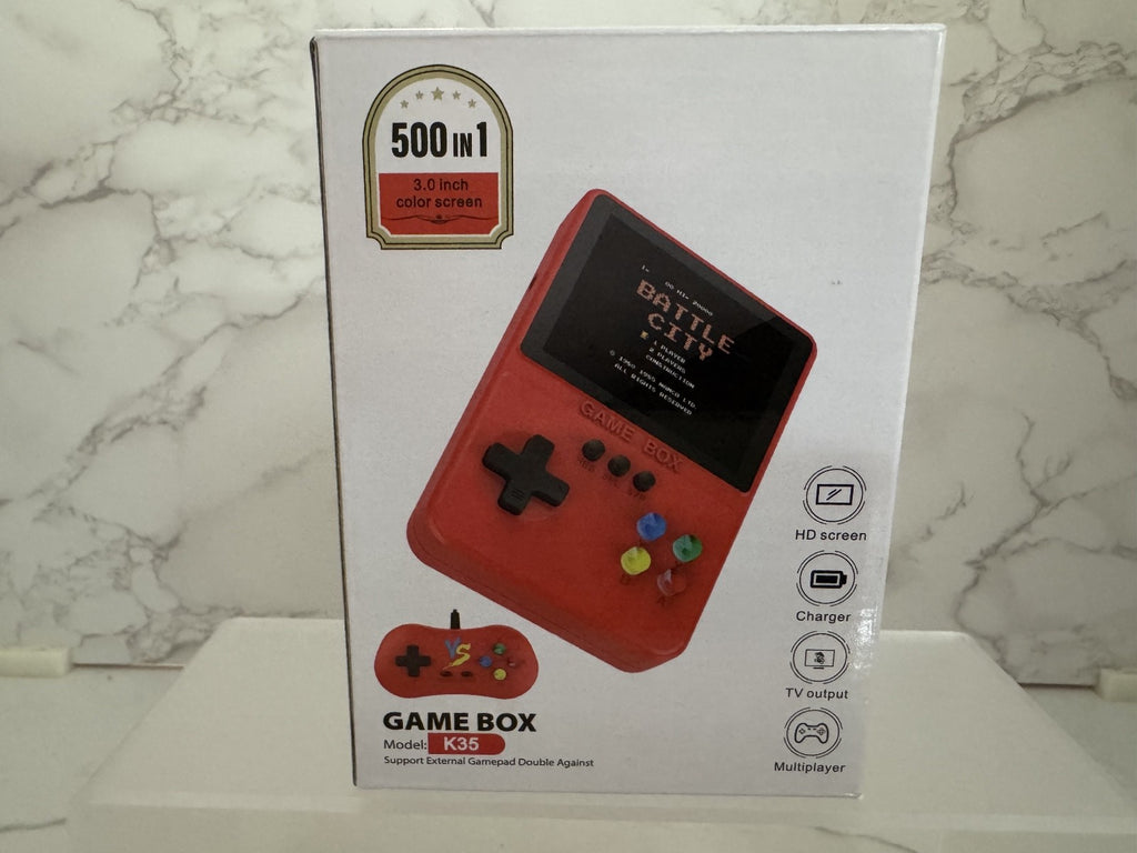 Game Box K35 500-in-1 Retro Handled Red Controller, Game System Only, NO remote