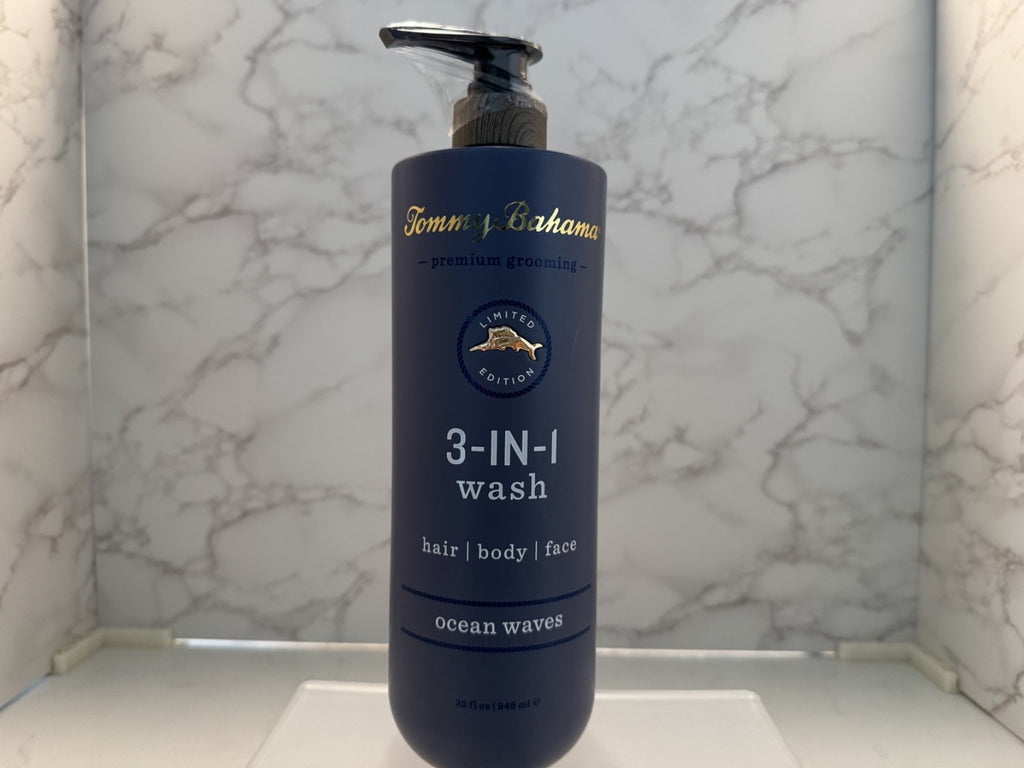 Tommy Bahama Limited Edition Grooming 3in 1 Wash Hair Body Face Ocean Waves 32oz